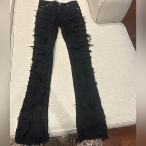 Guapi Jeans Stacked Black Jeans Size 28